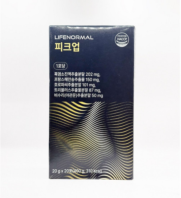 라이프노말 피크업 20포 흑염소 진액 추출분말 호로파씨 비수리 야관문, 1박스, 400g