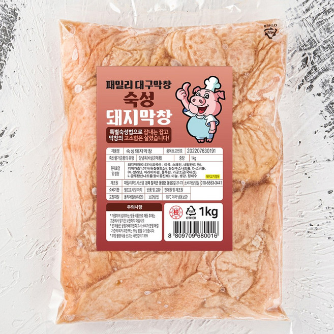 패밀리대구막창 3대전통 과일숙성 돼지막창 1kg 생막창, 1개