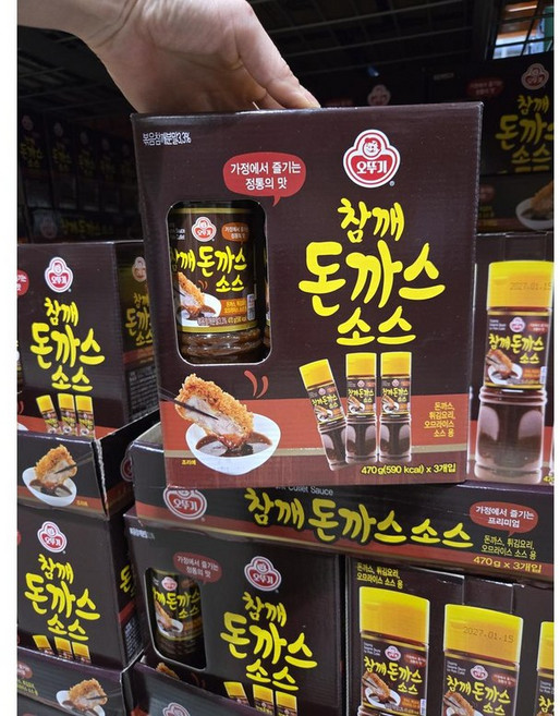 [국내 코스트코] 오뚜기 참깨 돈까스 소스 470g X 3 1410g, 1.41kg, 1개