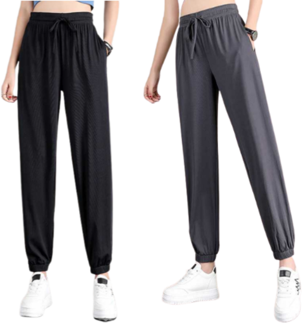 베럴뷰 여성 아이스 조거 팬츠 바지 2p