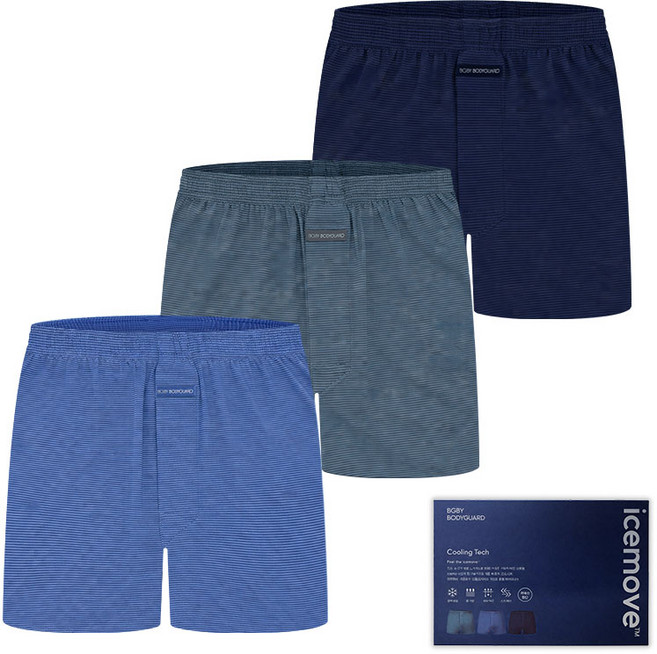 보디가드 시원한 냉감 기능성 남성 트렁크 3매입