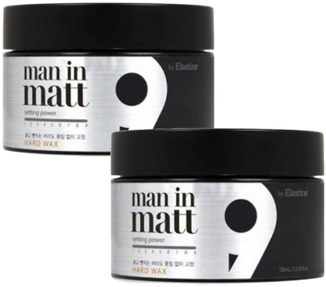 엘라스틴 남자 볼류머 헤어 포마드 잔머리 정리 픽서 컬 크림 왁스 하드9번 80g 2EA, 2개