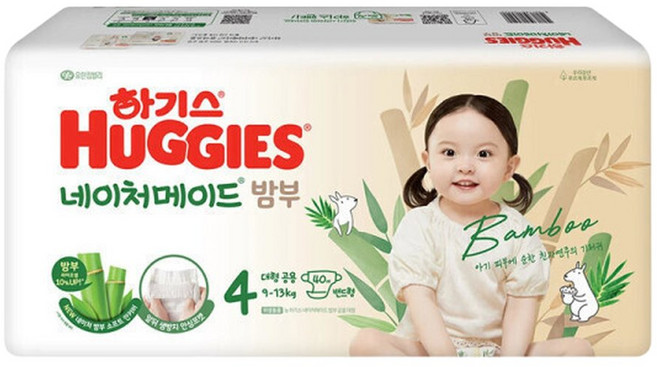 2024 하기스 네이처메이드 밤부 밴드 4단계 대형 공용 40매 3팩, 120매