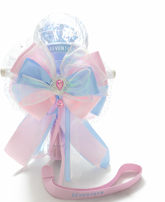 아이돌 응원봉 리본 꾸미기 콘서트 응꾸 핸듭메이드 핑크 블루 화이트 세븐틴, 1개, 20cm