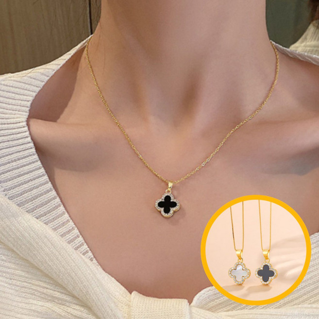 미르지 18K 도금 네잎클로버 목걸이
