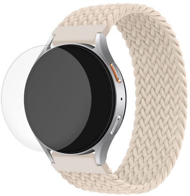 스페이스쉴드 갤럭시워치 7 6 5 4 40mm 호환 브레이드 솔로루프 나일론 스트랩 밴드 스트랩 + 필름 1매 증정 25color 3+1, 스타라이트, M