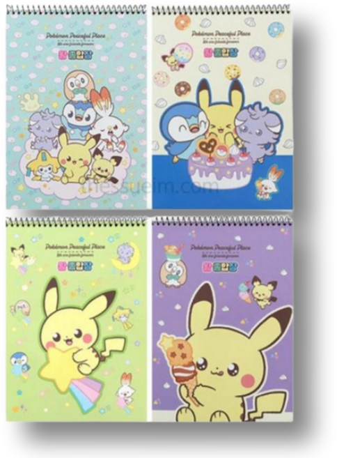 포켓몬스터 종합장 4종세트 무선 종합장, 1개