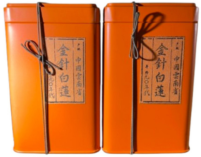 茶韻 普洱茶九0年代極品金針白蓮熟散茶陳期20餘年(普洱茶葉禮盒 附提袋), 200g, 2個, 2個裝