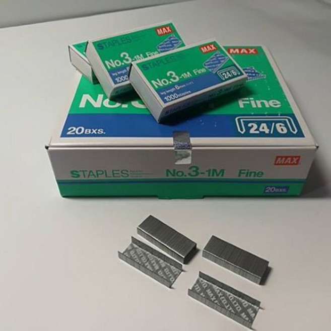 富福里 MAX NO.3-1M 釘書針 MAX 24/6, 3針號, 2盒