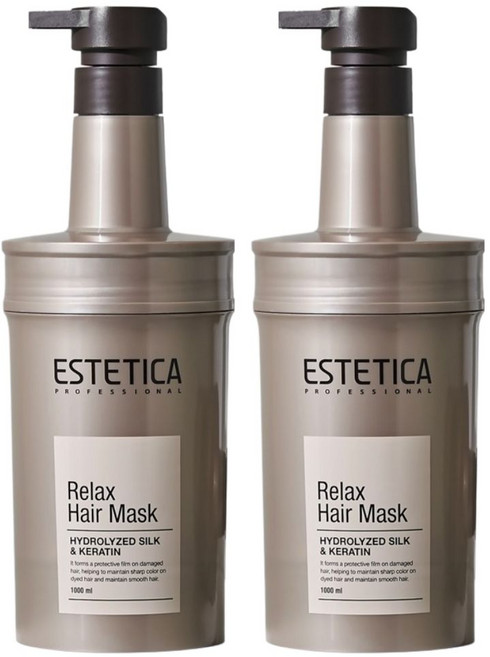 에스테티카 릴렉스 헤어 마스크 트리트먼트 헤어팩 클리닉 1000ml +1000ml, 2L, 1개