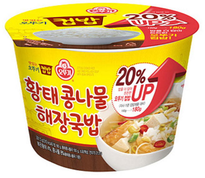 오뚜기 맛있는 오뚜기 컵밥 황태 콩나물해장국밥, 301.5g, 12개