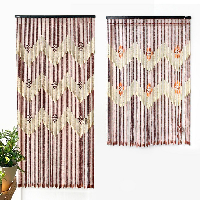 2size 목각발 브라운 ( 옛날 인테리어 소품 빈티지 레트로 벽장식 우드발 목각발 창문발 현관문발 공간분리 햇빛가리개 방꾸미기 집들이선물 )