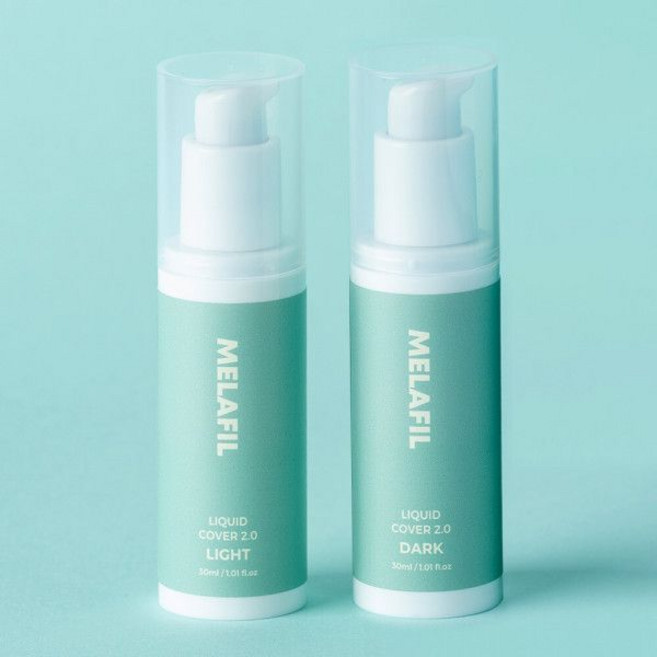 멜라필 리퀴드 백반증커버 국내제조 흰반점커버제 백반증커버제 얼룩피부커버화장품 방수 브러쉬포함 -
