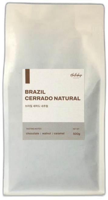 할리데이 브라질 세하도 NY2 고소한 커피 원두 맛있는 홀빈 카페 산미 없는 콩, 1개, 500g, 커피메이커