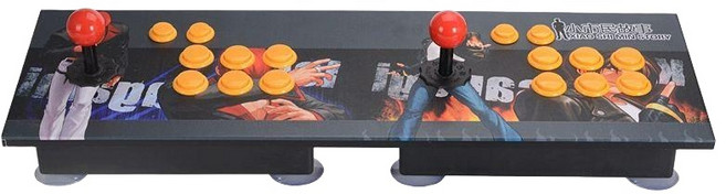 아케이드 조이스틱 2인용 오락실 컨트롤러 콘솔 게임 메이크스틱 조이패드, E.컴퓨터용-2인용-05 4키 곡선, 1개