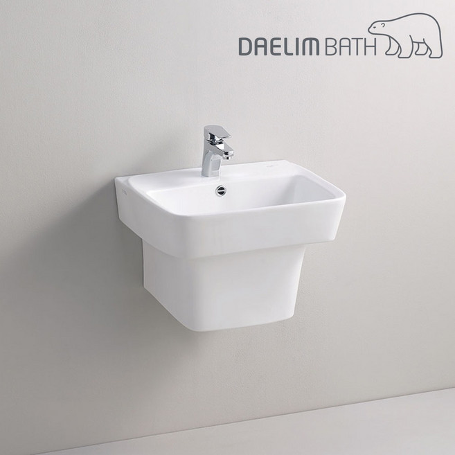 대림바스 CL-350 일체형 반다리 세면기 부속 풀세트 포함 CL350, 자동, P자트랩 (벽배수), 선택안함, 1개