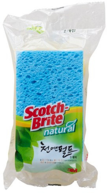 스카치브라이트 셀룰로오스 수세미, 2개입, 1개