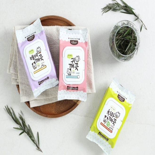 캡 티슈 30매 강아지피부보호티슈, 1개