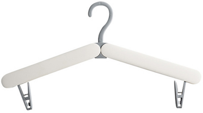 주씨상점 접이식 휴대 옷걸이, 화이트, 4개