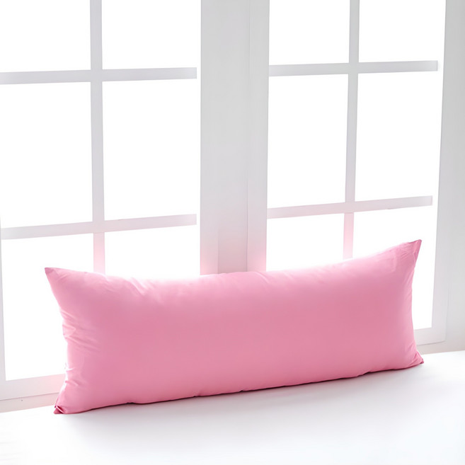 아임리빙 순면 솔리드 다용도 바디필로우 솜포함, 인디핑크