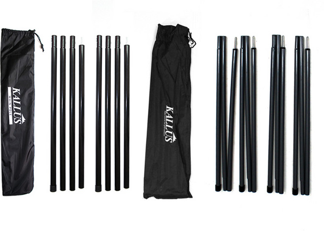 칼루스 블랙코팅 메인 폴대+보조폴대 세트, 상세페이지 참조, 6개