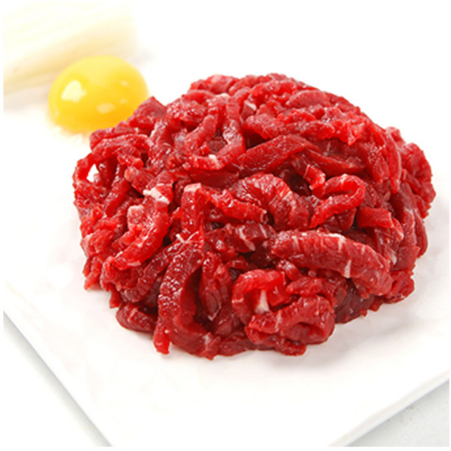 한우 육사시미(생고기뭉티기) 250g3개+소스3개, 3개