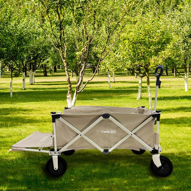 캠프365 파파웨건 스포츠 베이지 아웃라이더 감성 접이식 캠핑 웨건 카트 패키지 브레이크 장착, 파파웨건 베이지(웨건 단품), 1개
