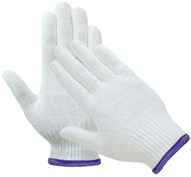 DK 면장갑 25g 100켤레 보라 올풀림방지 오버록, 100개