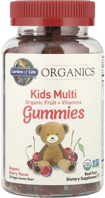 Garden of Life 키즈 멀티 구미젤리 유기농 체리 비건 구미젤리 120개입, GardenofLife키즈멀티구미젤리유기농체리비건구미젤, 1개, 120정 - 쿠팡