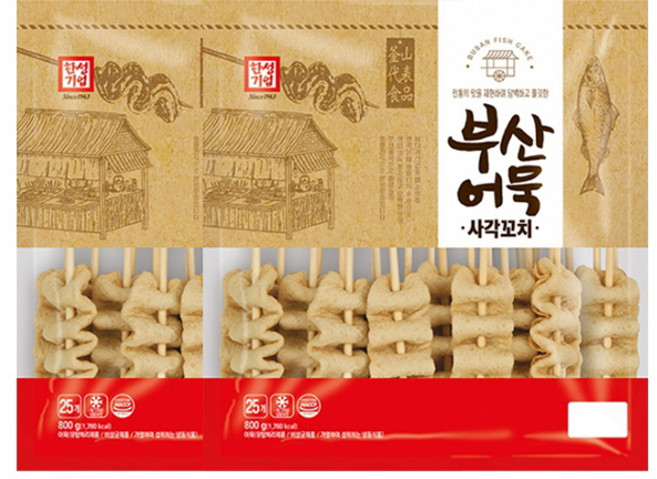 한성 부산어묵 사각 꼬치어묵 800g (25개입) x 2개, 1개, 1.6kg