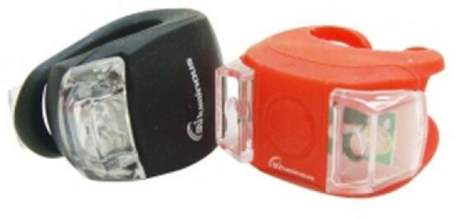 아트박스/피에이치 PH 자전거용 LED 실리콘 라이트(전조등 후미등)세트, 1개