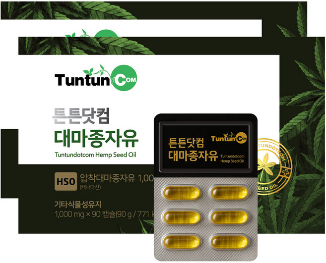 튼튼닷컴 대마종자유 [3개월분], 2개, 90g