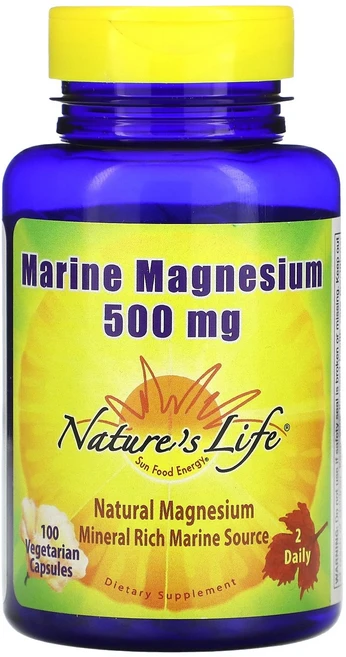 Nature's Life 해양 마그네슘 베지 캡슐 100정(캡슐 1정당 250mg) Life (네이처스 라이프), 1개 - 쿠팡