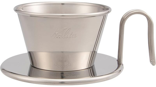 카리타 Kalita 스테인리스제 따뜻한 물이 식기 어렵다. 커피 드리퍼 웨이브 시리즈 삼기 장인 수제 1~2인용 WDS-155 일본제 드립 기구 1인용 2인용 1잔용 2잔용 다방, 상세페이지 참조, 1개, 1ml