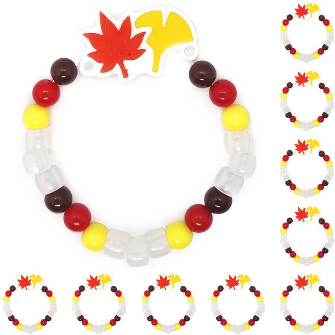 DIY모아 자외선 단풍팔찌만들기 가을만들기 낙엽, 10개