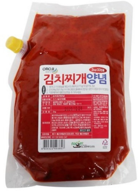 뉴그린 오로지 김치찌개양념2kg 1개, 2kg, 2개