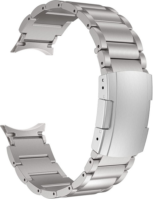 티타늄 메탈 삼성 팔찌 밴드 [틈새 없음] 용Samsung Galaxy Watch 5 40mm/44mm/Pro 45mm Watch 4 40/44mm Classic 42/46mm, 은, 1개