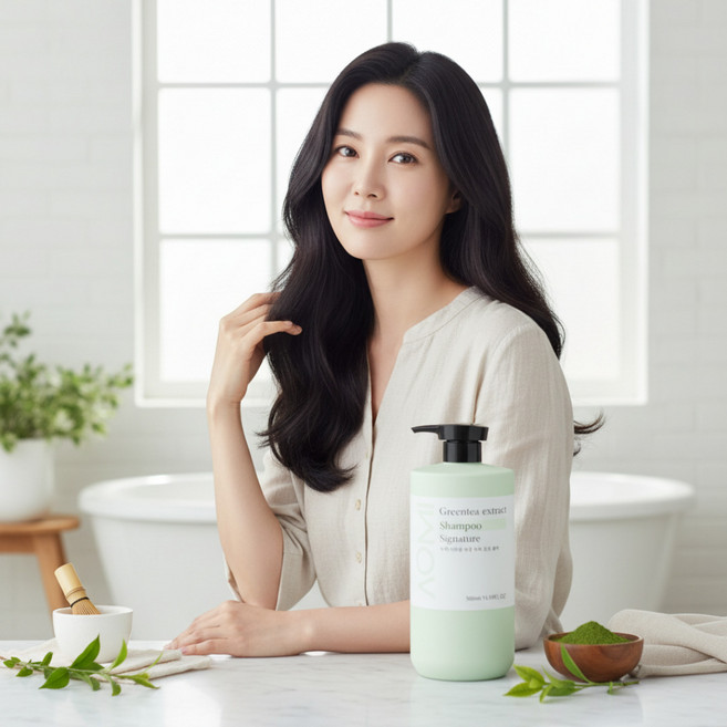 아오미 녹차 진액 두피케어 샴푸 특허 성분 함유, 1개, 500ml