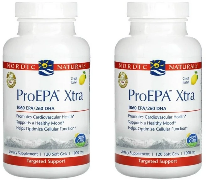 노르딕 내추럴스 프로EPA 엑스트라 레몬 1000mg 소프트젤, 2개, 120정 - 쿠팡