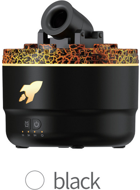 2026新款炮臺七彩裂紋香薰機智能桌面加溼器空氣加溼精油香薰機, 炮臺香薰機, 黑色-【176-USB】