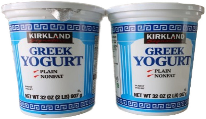 [윌링마인드] 커클랜드 그릭요거트 무지방 플레인 907g x 2개입 보냉박스+아이스팩2개, 2개