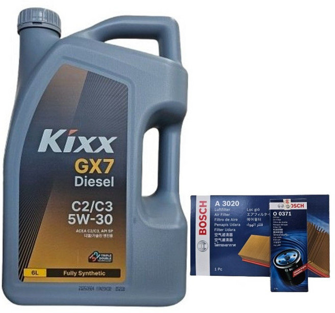 카니발KA4 2.2 디젤 엔진오일세트 킥스 GX7 C2/C3 5W30 6L O0371-A3020, 1개