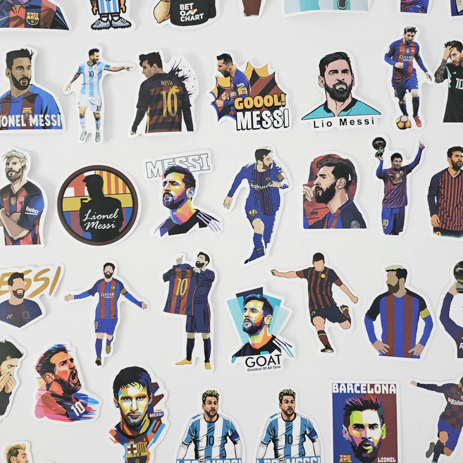 EPL 축구 스티커 모음 메시스티커 노트북 캐리어 꾸미기스티커, 메시, 50장