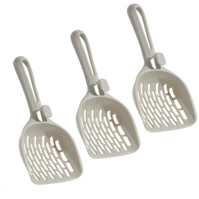 고양이 모래삽 3p세트 걸이형 촘촘 감자스쿱 모래주걱, 1개, 상세페이지 참조