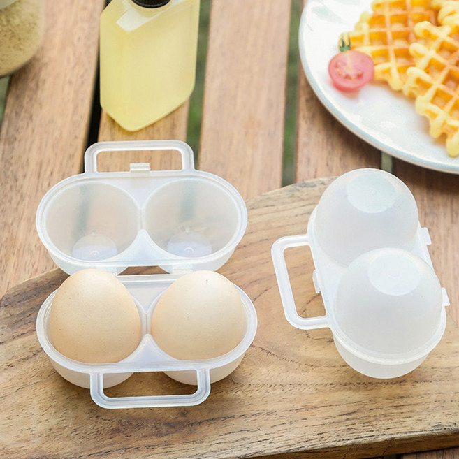 라라공방 피크닉 캠핑 휴대용 계란 케이스 2구 2p세트, 1개
