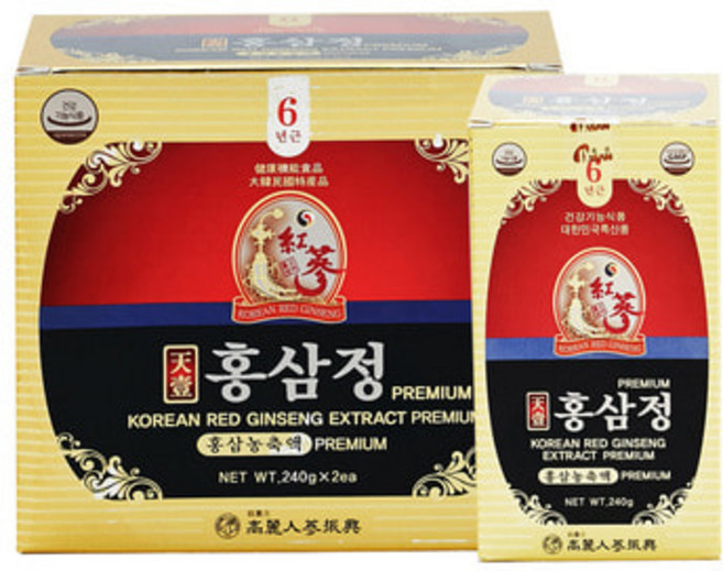 고려인삼진흥 홍삼정 프리미엄 농축액 진액 엑기스 선물 240g 2, 1개