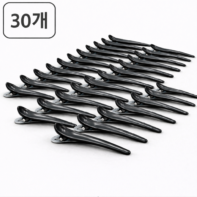 루움 자국없음 컬고정 핀컬용 헤어클립, 30개, 블랙