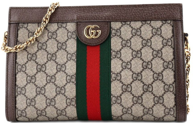 구찌 중고 오피디아 체인 숄더 백 GG 코팅 캔버스 스몰 크로스 백