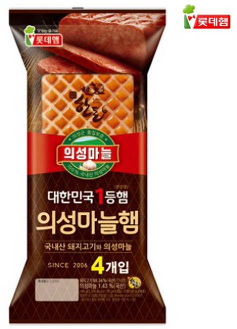 [롯데햄] 롯데 의성 마늘 햄 440g X 2개, 3개
