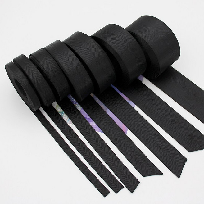 (4야드) 유광 블랙웨이빙 웨이빙테이프 헤링본직조, 1개, 블랙